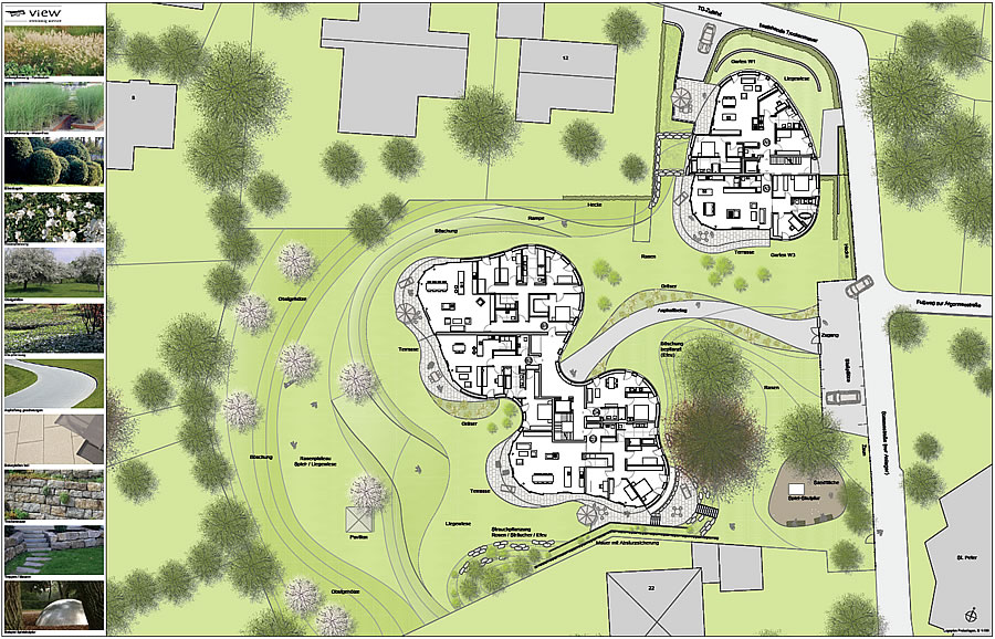 Plan Aussenanlagen view Stuttgart